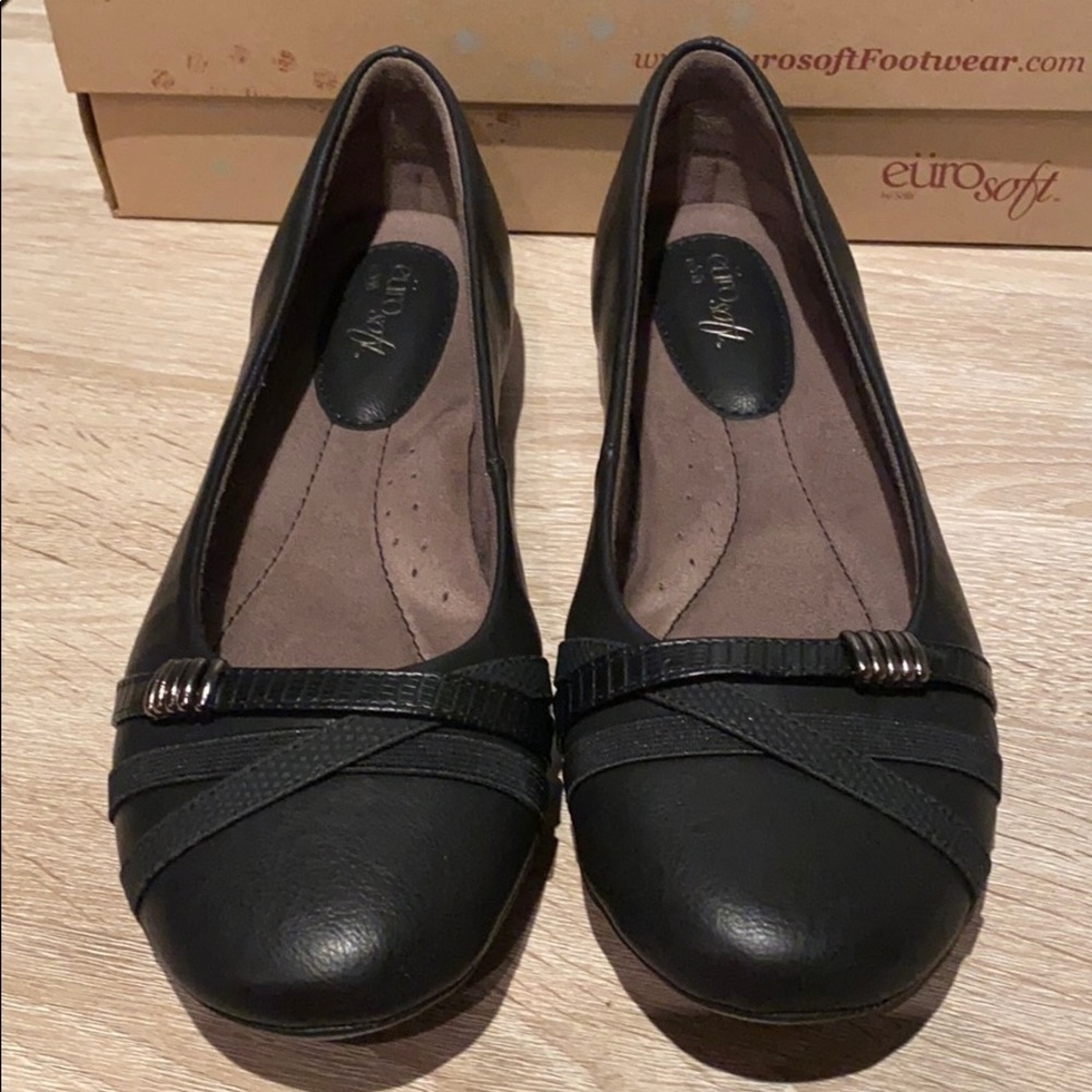 Black Euro Soft flats